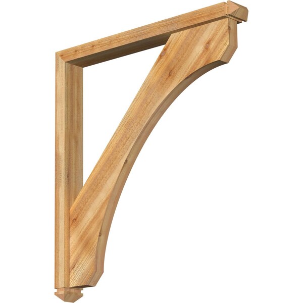 Ekena Millwork Legacy Arts and Crafts Rough Sawn Bracket w/ Offset Brace, Western Red Cedar, 4"W x 34"D x 38"H BKT0402X34X38LEC03RWR - main